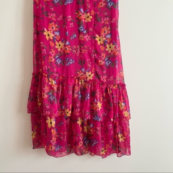 Old Navy.  Pink Floral Tiered Maxi. Size L. Tall. - Picture 6 of 10
